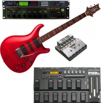 PRS 513, TC Electronic G-Force, McIntyre BluesMaker, Mesa V-Twin, Line6 XTLive